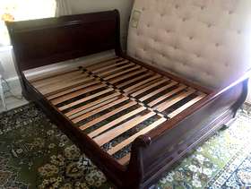 Freecycle King size sleigh bed frame only