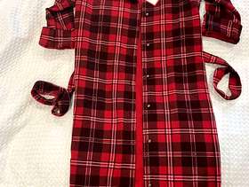 Freecycle Red tartan shirt dress