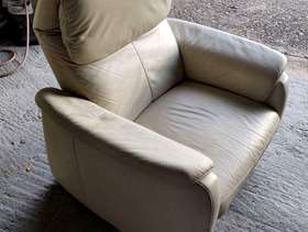 Freecycle Cream leather armchair