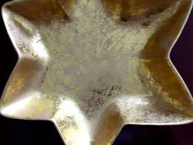 Freecycle Gold Pottery Star Shaped Dish