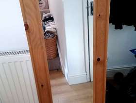 Freecycle Long pine mirror