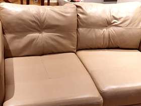 Freecycle 2 seater cream leather sofa