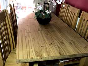 Freecycle Small wooden dining table, no chairs