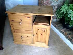 Freecycle Wooden Filing Cabinet with Cupboard