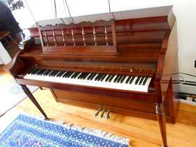 Freecycle Piano - Baldwin Spinet, cherry wood