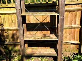 Freecycle Garden wooden shelves