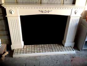 Freecycle Wooden fireplace.