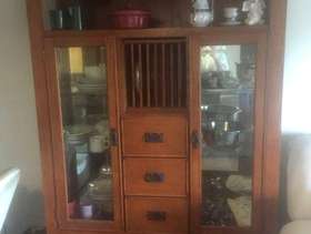 Freecycle Mission style china cabinet