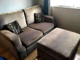 Freecycle 2 Seater Sofa and Footsool
