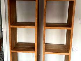 Freecycle Solid hardwood bookshelves/storage units