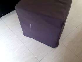 Freecycle Grey Canvas Stool