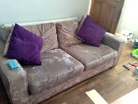 Freecycle 2 &3 seater sofa and footstool