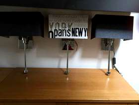 Freecycle Chrome wall lights