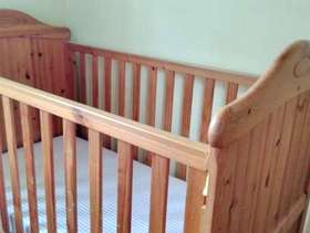 Freecycle Mothercare cot washable mattress and duvet with cover