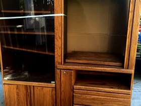 Freecycle Solid oak entertainment cabinet