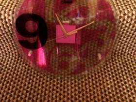 Freecycle Pink clock