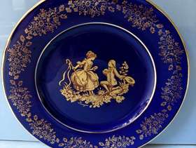 Freecycle Limoge blue and gold plate 19 cm in diameter
