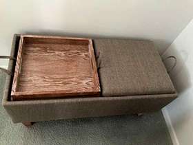 Freecycle Ottoman with reversible cushions/trays