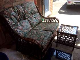 Freecycle Bamboo sofa and coffee table