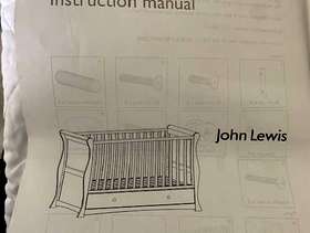 Freecycle John Lewis wooden Sleigh Cot bed
