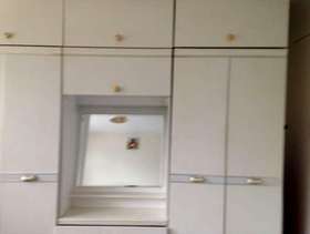 Freecycle Two double white wardrobes with three drawet dressing table and ...