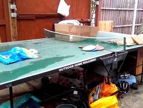Freecycle Outdoor foldable table tennis table with bats/nets & lots of ...