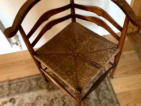 Freecycle Corner chair with wicker seat