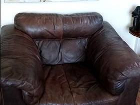 Freecycle Luxury leather single seater, brown