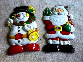 Freecycle Father Christmas and Snowman decorations