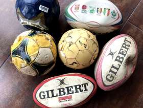 Freecycle Old footballs and rugby balls