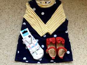 Freecycle Baby dress, tee shirt, socks and shoes