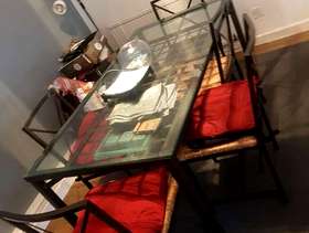 Freecycle Glass dining table set