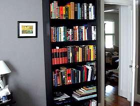 Freecycle Ikea billy long shelf black