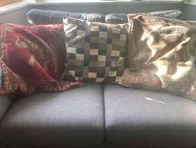 Freecycle 3large cushions