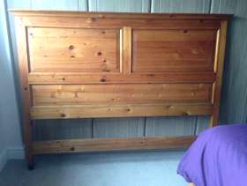 Freecycle Old pine headboard