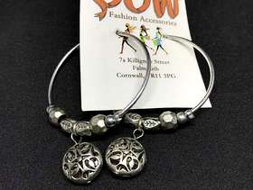 Freecycle Hand Hammered Silver Hoop Earrings