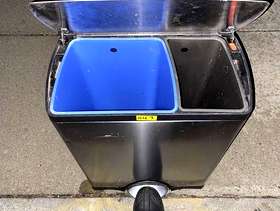Freecycle Dual-chamber trash can (trash and recycling)