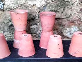 Freecycle 8 vintage terracotta plant pots