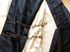 Freecycle Black lined curtains