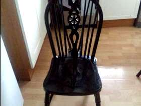Freecycle Black wooden chairs