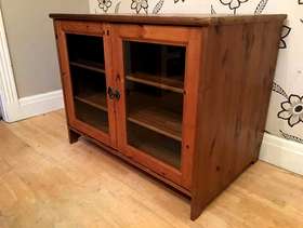 Freecycle Ikea pine tv stand/cabinet