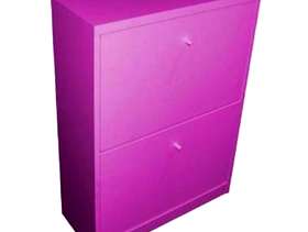 Freecycle 1 BNIB 2 tier shoe cabinet Storage Fuchsia