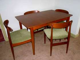 Freecycle Teak Dining table and 4 chairs