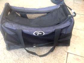 Freecycle Black travel carrier for small dog or cats.