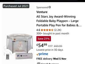 Freecycle Baby playpen by Venture