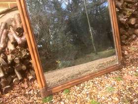 Freecycle Rattan framed mirror