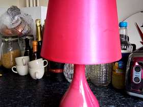 Freecycle Hot pink table lamp