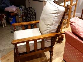 Freecycle Wooden chair with cushions