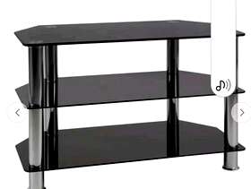Freecycle Black glass tv unit