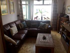 Freecycle Brown leather corner sofa